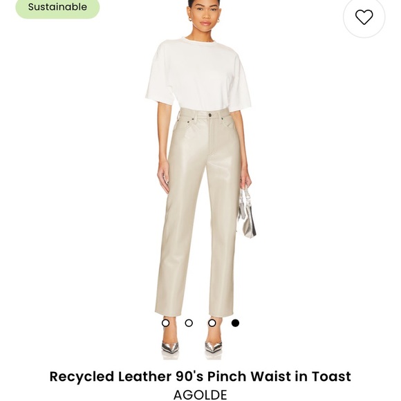 AGOLDE leather pants size 27 beige - Picture 1 of 14